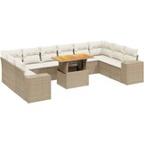 Maison Chic Seti vrtnega pohištva - Vrtna garnitura - Vrtni pohištvo set 11-delna z blazinami bež poli ratan, (21811551) | Shoptok.si