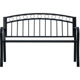  Vrtna klupa 125 cm crna čelična | shoptok.hr