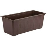Plastična žardinjera (Vanjska dimenzija (D x Š x V): 40 x 17 x 14 cm, Smeđe boje) | shoptok.hr