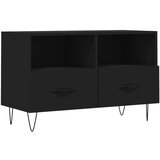 Maison Chic TV omarica - TV enota - Televizijska omarica črna 80x36x50 cm inženirski les, (21701298) Cene