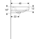 Geberit Umivaonik Smyle Square 500.223.01.1 (120x48) Cene