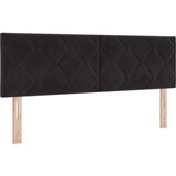 vidaXL Dvignjena postelja z vzmetnico Črna 160x200 cm Žamet | Shoptok.si