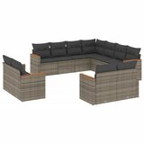  11-dijelni set vrtnih sofa od poliratana s jastucima sivi | shoptok.hr