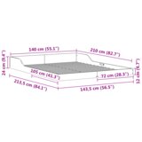  Konstrukcija postelje Voskast rjav 140 x 210 cm, (5000123699) | Shoptok.si