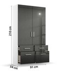 Modern Living Omara S Klasičnimi Vrati Berlin, Bela, Siva | Shoptok.si