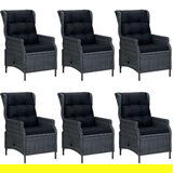  7-dijelni vrtni blagovaonski set tamnosivi | shoptok.hr