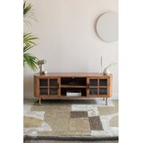 White Label TV omarica iz masivnega kavčukovca v naravni barvi 150x55x38 cm Yaz – | Shoptok.si