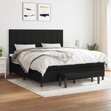 vidaXL Box spring postelja z vzmetnico črna 180x200 cm blago | Shoptok.si