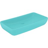 Maison Chic Razkošen Umivalnik - Kopalna umivalnik - Lavabo pravokoten mat svetlo zelen 71x38 cm keram., (21684563) Cene
