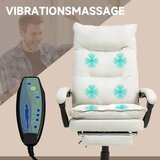  Ergonomska uredska masažna stolica krem bijela | shoptok.hr