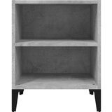  Noćni ormarić s metalnim nogama boja betona 40 x 30 x 50 cm - Beton siva 1 | shoptok.hr