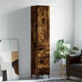 vidaXL Visoka komoda dimljeni hrast 34 5x34x180cm konstruiranog drva | shoptok.hr