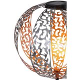 Globo Solarna svetilka Deko Metal (LED, ø30 cm, IP44, srebrna) | Shoptok.si