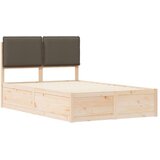  Posteljni okvir z oblazinjenim vzglavjem Taupe 120 x 190 cm, (5000103634) | Shoptok.si