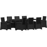  Vrtni set za objed 9 kom. Antracit PP | shoptok.hr