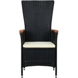  3-dijelni vrtni blagovaonski set s jastucima crni | shoptok.hr