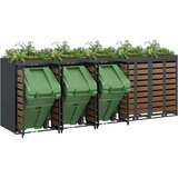  Skladištenje kanti za 3 kante Antracit 340 x 77.5 x 115.5 cm | shoptok.hr