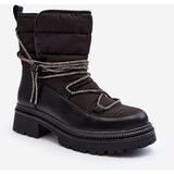 Boto Women's Snow Boots with Decorative Lacing Black Rilana | shoptok.hr