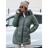 DStreet Women's winter jacket with hood KRISTA green | ePonuda.com