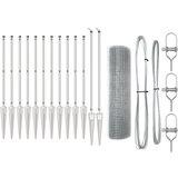 vidaXL Set stupova ograde Set od 2 Pocinčani čelik 25 x 1 m Izdržljivo Cijene