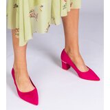 D/CEO marka niezdefiniowana Pink women's pumps made of suede Wallos | Shoptok.si