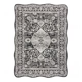 RugsX ORGANIC 2762 sisal preproga Ornament, okvir črna / ecru – moderna nepravilna oblika 160x220 cm, (5000175818) | Shoptok.si