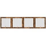 Vrata za pse s postoljem 4 pcs Dimljeni hrast 100 x 100 cm | Eponuda.ba