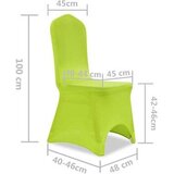 vidaXL Rastezljive navlake za stolice 6 kom Zelena boja | shoptok.hr
