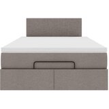  Otomanski krevet madracem i LED Taupe 120x190 cm tkanina | Eponuda.com