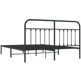 vidaXL Metalni okvir za krevet s uzglavljem crni 183x213 cm | shoptok.hr