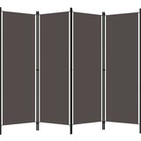 vidaXL Sobna pregrada s 4 panela antracit 200 x 180 cm | shoptok.hr