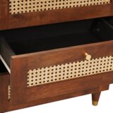 vidaXL Posteljne mize Rjava Bambus in trdna mango les | Shoptok.si