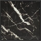  Stolić za kavu crni s crnim mramornim staklom 80 x 80 x 35 cm | shoptok.hr