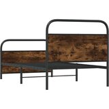 vidaXL Okvir kreveta bez madraca dimljena boja hrasta 90x190 cm drveni | shoptok.hr