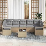  Set sofe 8 pcs Bež i siva poliratan | shoptok.hr