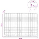  Gabion s žicom debljine 3,5 mm i mrežom 10x10 cm 150x30x100 cm | shoptok.hr
