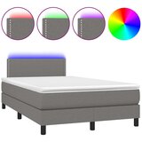  box spring s madracem LED tamnosivi 120 x 200 cm tkanina | shoptok.hr