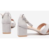 Resti Gray women's sandals on a low square post Cefernia - Footwear | ePonuda.com