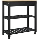  Kuhinjski kolica MONZA Crna 84 x 40 x 88,5 cm | shoptok.hr