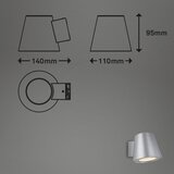 XXXL Briloner 3645-014 - LED spoljašnje zidno svetlo NEAPEL 1xGU10/4,9W/230V IP44 | Eponuda.com