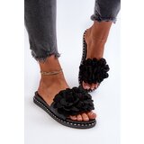 Boto FK1 Women's Sandals Decorated with Flowers Black Cellanen | shoptok.hr
