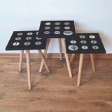 Hanah home 3Shp66 - Black BlackGreyBeige Nesting Table (3 Pieces) | ePonuda.com