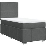 Maison Chic Box spring postelja - Vzmetna postelja z vzmetnico temno siva 100x200 cm blago SL11258, (21907540) | Shoptok.si
