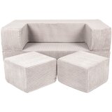 MeowBaby Otroški kavč iz pene Cube, Aesthetic, Ecru, (21549729) | Shoptok.si