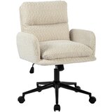 MID.YOU VRTLJIVI STOL kovina, tekstil črna, bež | Shoptok.si