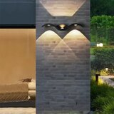 Glamaris Minimalistična LED zunanja stenska svetilka, črna 37,5*6,5*8 cm, topla svetloba, barvna temperatura 3000K, ki se uporablja za hodnike, vrtove in garaž, (21163652) Cene