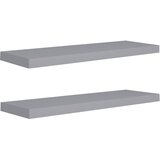 Maison Chic 2 kosi Stenske Police - Viseče police sive 80x23,5x3,8 cm MDF, (21758682) Cene