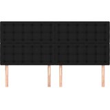  Uzglavlje Crno 160x5x118/128 cm Tkanina | Eponuda.com