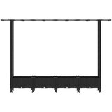  Povišeni krevet s mrežom i krovom Crna 203 x 40 x 127 cm PP | shoptok.hr