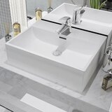 vidaXL Umivalnik z odprtino za armaturo bela keramika 51,5x38,5x15 cm, (21409298) Cene